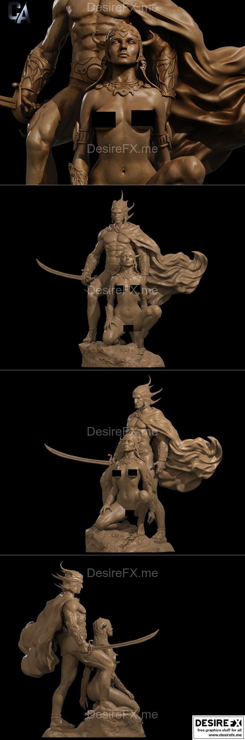 火星战士3D打印模型 STL|Ca 3d Studios – A fight man of mars NSFW Version – 3D Print Model STL
