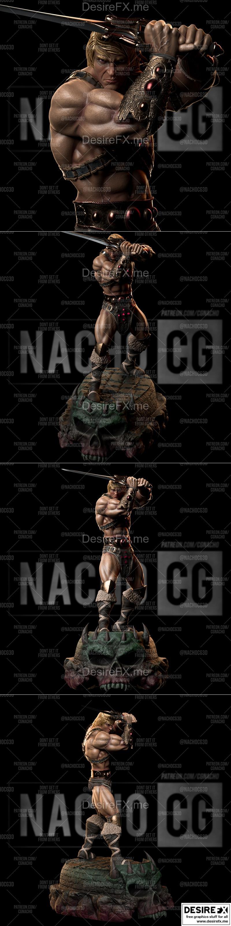 万磁王3D打印模型|Fan Art – He-Man Masters of the Universe Statue – 3D Print Model STL