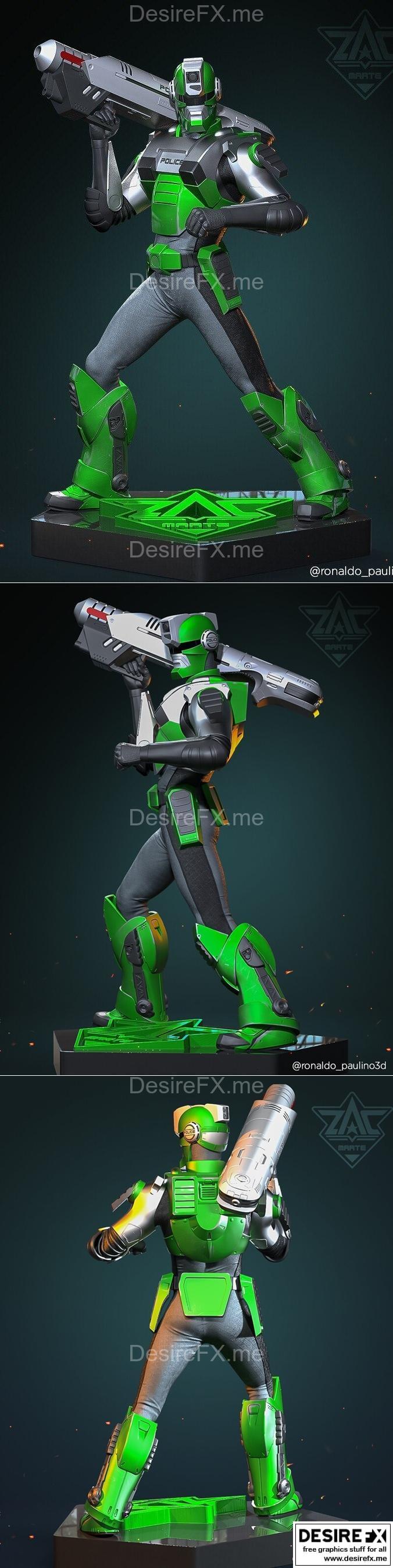 Cyber Marte 3D打印模型：赛博玛特动漫角色立体造型|Cyber Marte – 3D Print Model STL