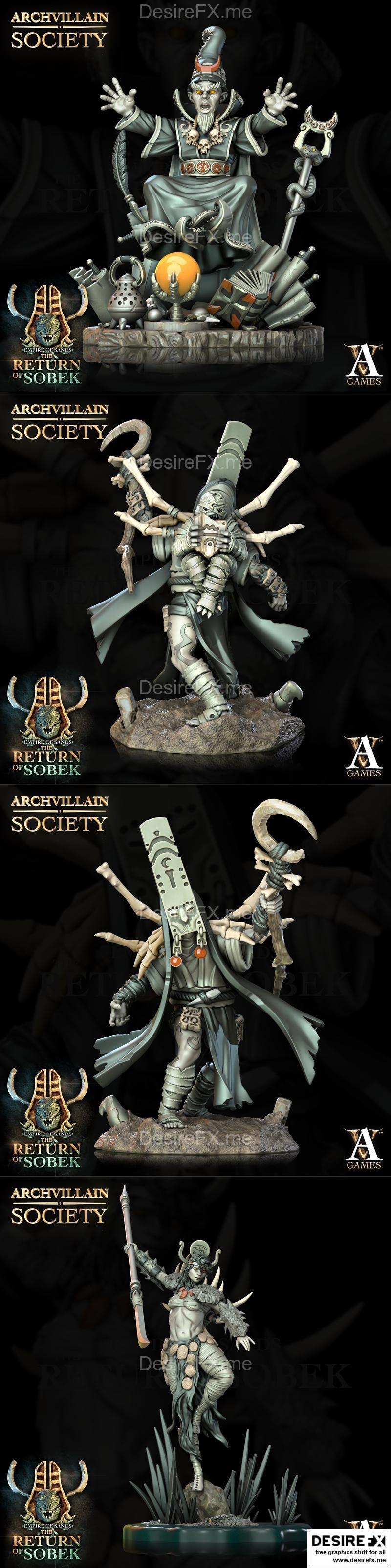 Archvillain Society Vol.XXIV 3D打印模型：动漫游戏角色立体模型集|Archvillain Society Vol.XXIV – 3D Print Model STL