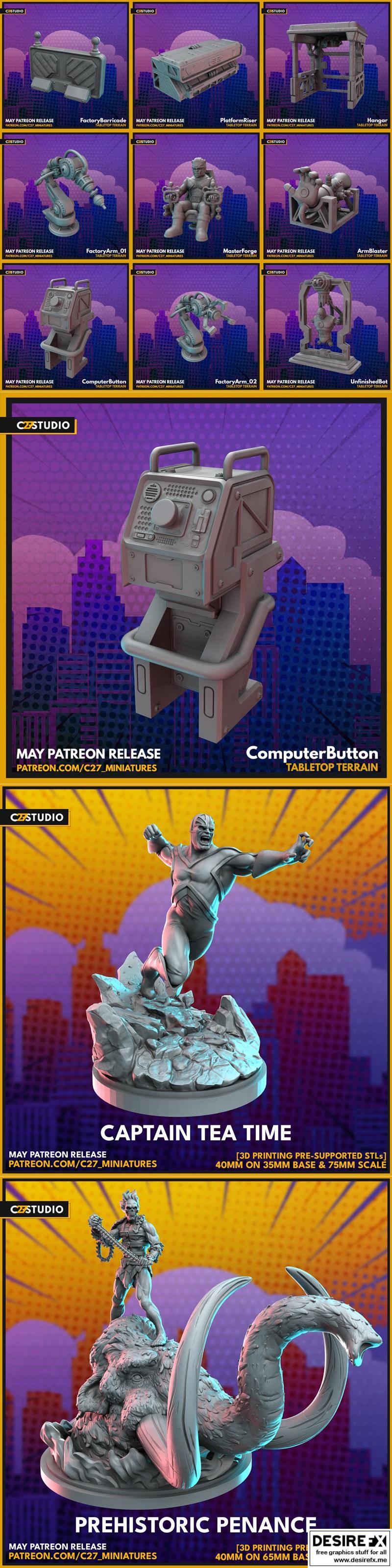 C27 2023 3D打印模型：赛博朋克2077 机械臂角色模型|C27 May 2023 – 3D Print Model STL