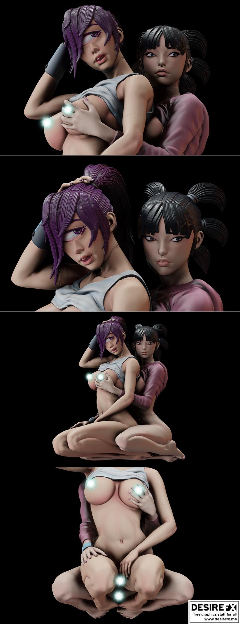 《飞出个未来少女 3D打印模型》|Futurama Girls NSFW Version – 3D Print Model STL