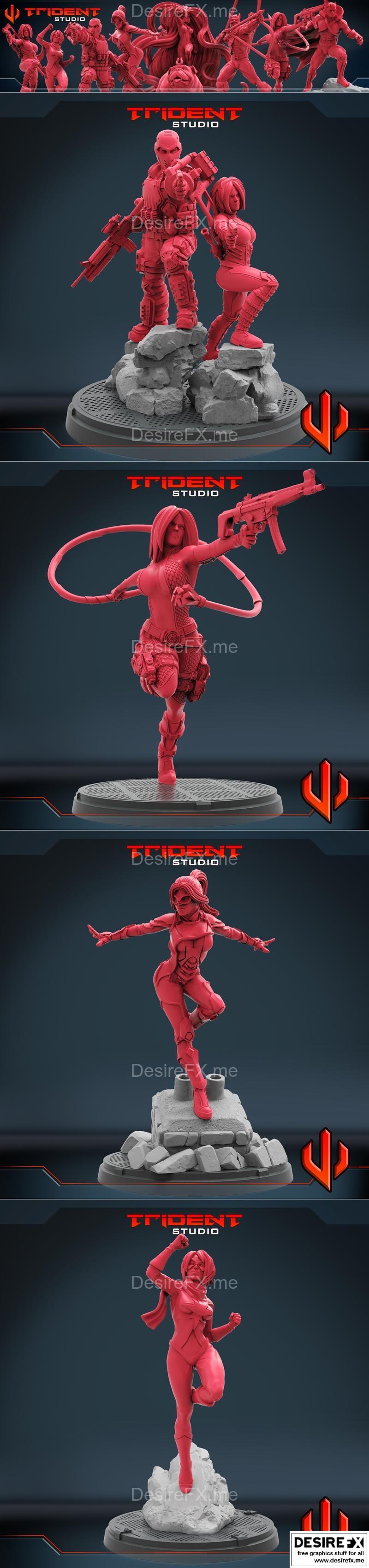 Trident Studios 2023年第五款3D打印模型套装|Trident Studios – Pack 19 – May 2023 – 3D Print Model STL