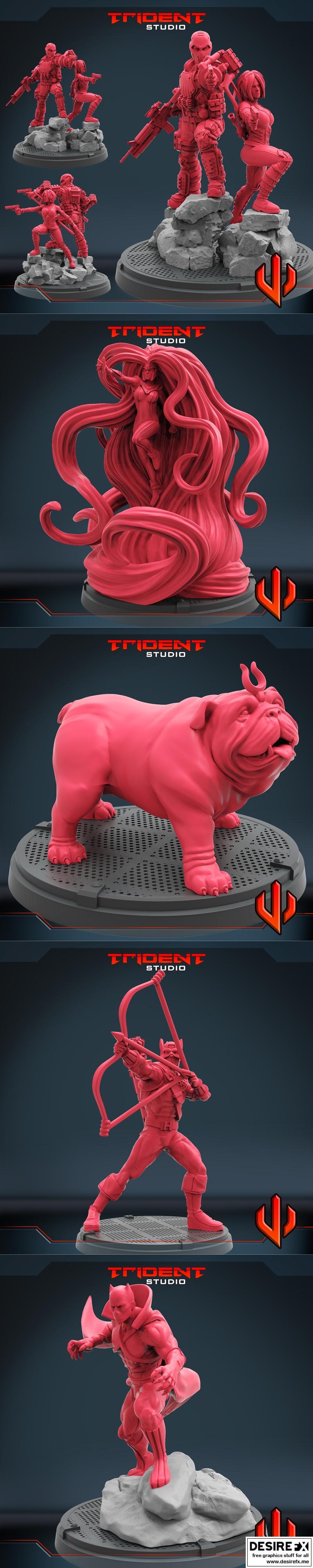 Trident Studios 2023年第五款3D打印模型套装|Trident Studios – Pack 19 – May 2023 – 3D Print Model STL