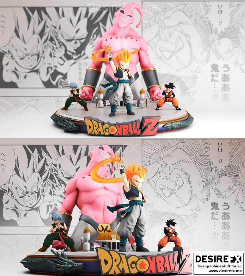 龙珠-特兰克斯雕像-3D打印模型|Dragon ball – gotenks sculpt – 3D Print Model STL