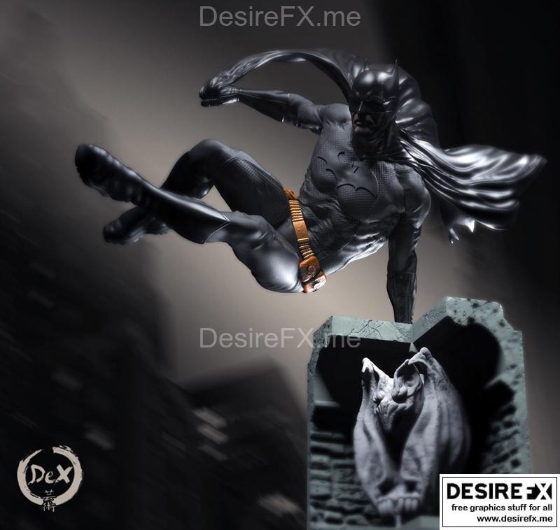 蝙蝠侠3D打印模型|Batman Jumping – 3D Print Model STL