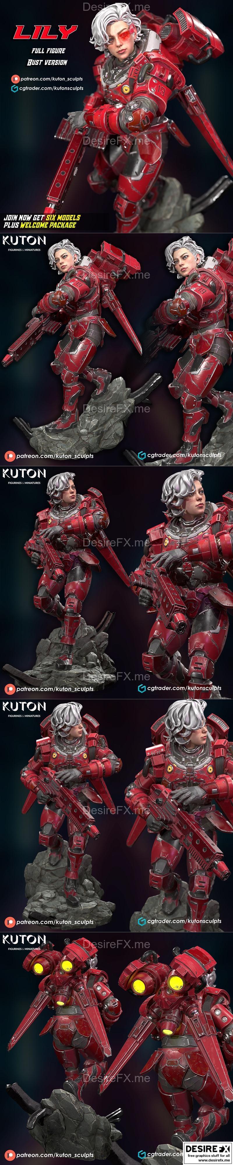 LILY - Kuton - 3D打印模型|LILY – Kuton – 3D Print Model STL