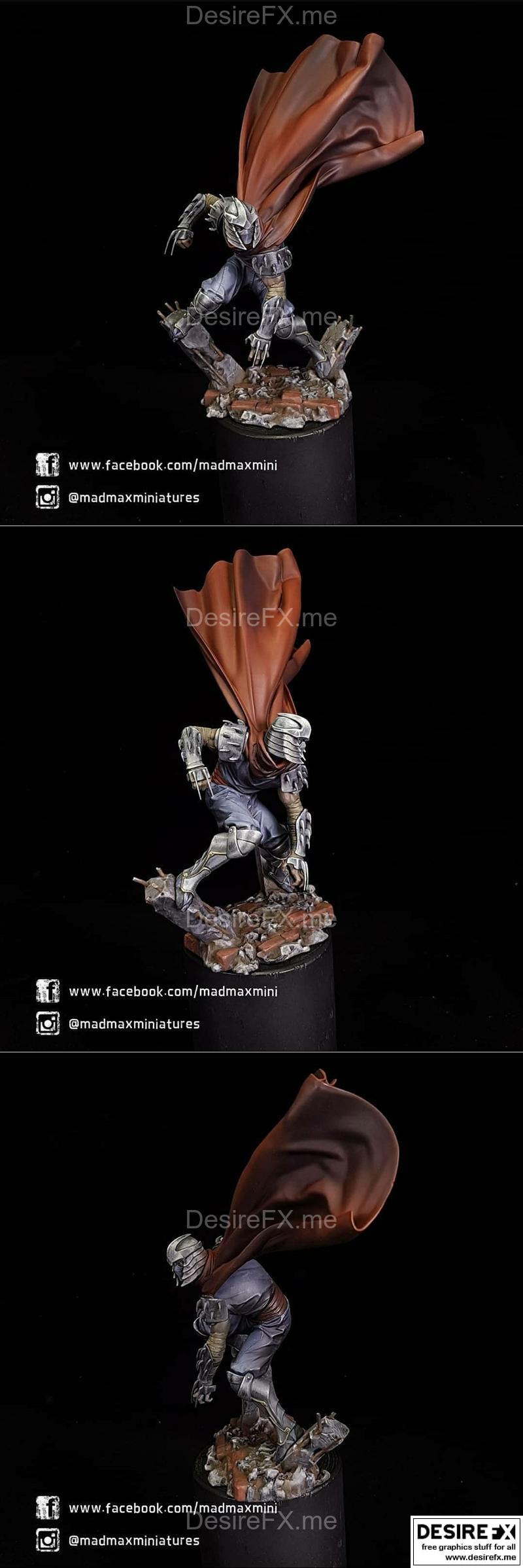 Shredder Pose 2 3D打印模型|Shredder Pose 2 1-10 Scale – 3D Print Model STL