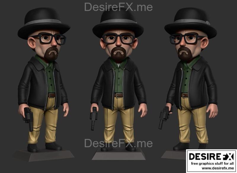 白客沃尔特·怀特 3D打印模型 STL|Heisenberg Walter White – 3D Print Model STL