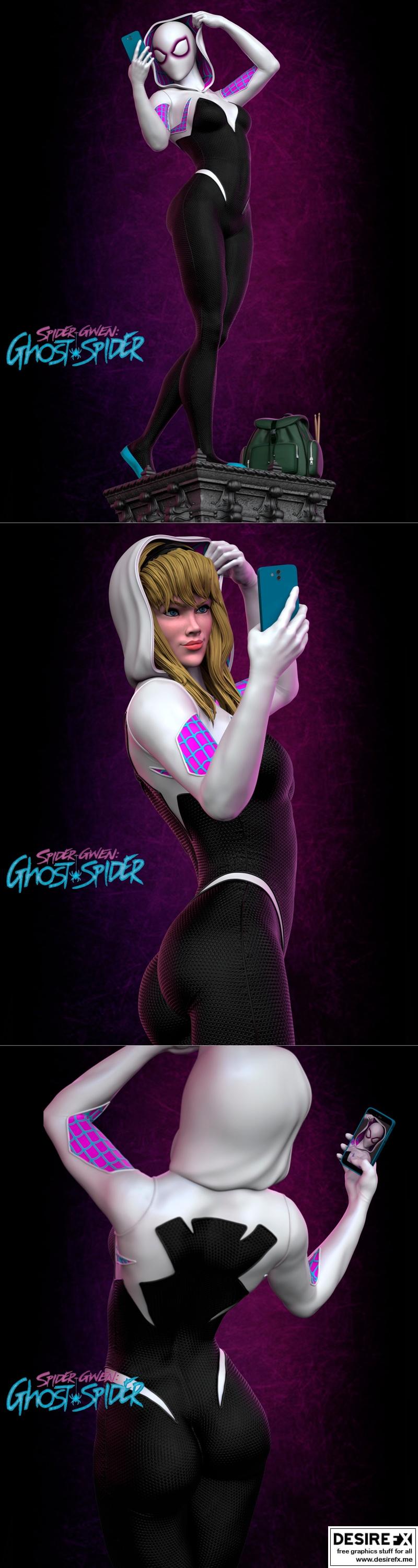 蜘蛛格温 - 诡影蜘蛛 - 3D打印模型|Spider Gwen – Ghost Spider – 3D Print Model STL