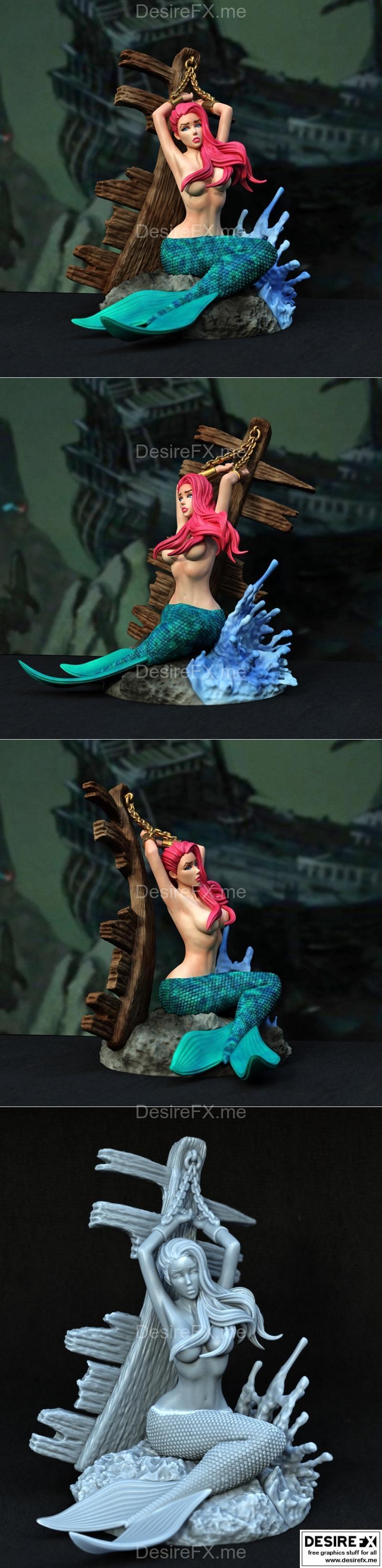 独家呈现——小美人鱼·爱丽儿——3D打印模型|Exclusive – Mermaid – Ariel – 3D Print Model STL