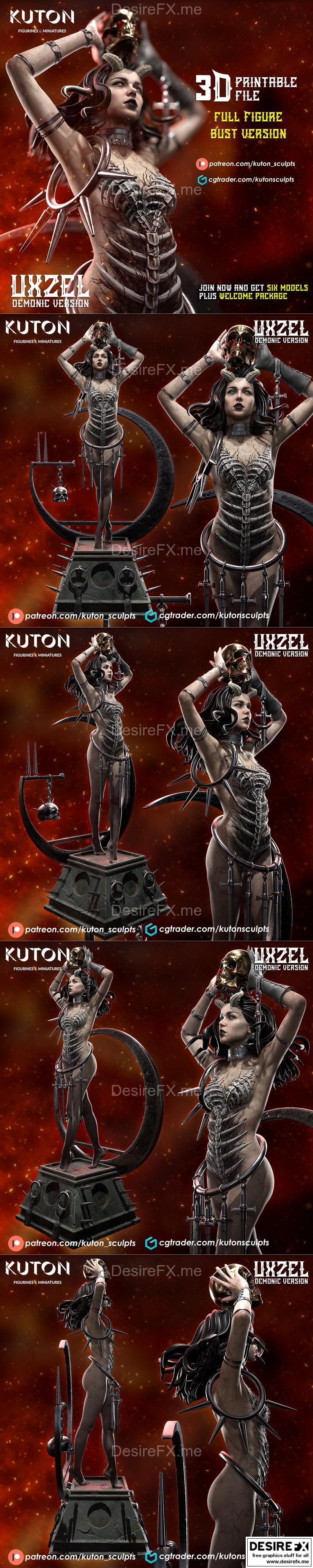 UXZEL恶魔版 3D打印模型|UXZEL (Demonic Version) – Kuton – 3D Print Model STL