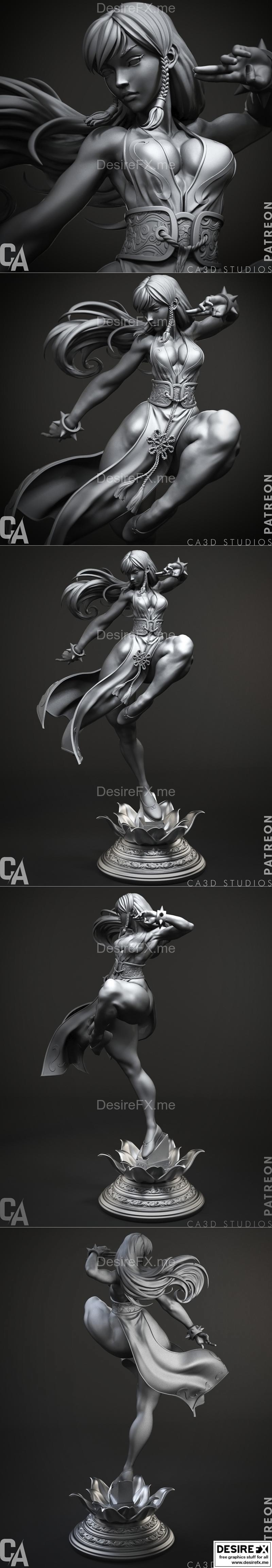 Ca 3D工作室 - 铁拳3D打印模型 - 春丽|Ca 3d Studios – Chun-Li – 3D Print Model STL