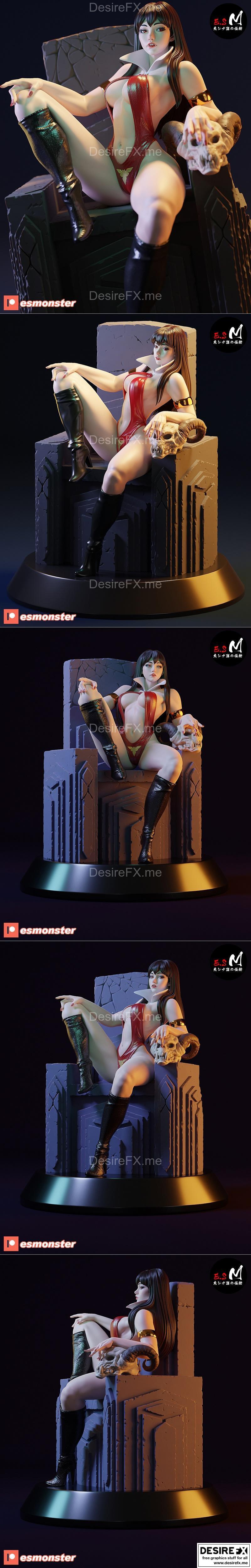 Vampirella 3D打印模型|Vampirella – E.S Monster – 3D Print Model STL