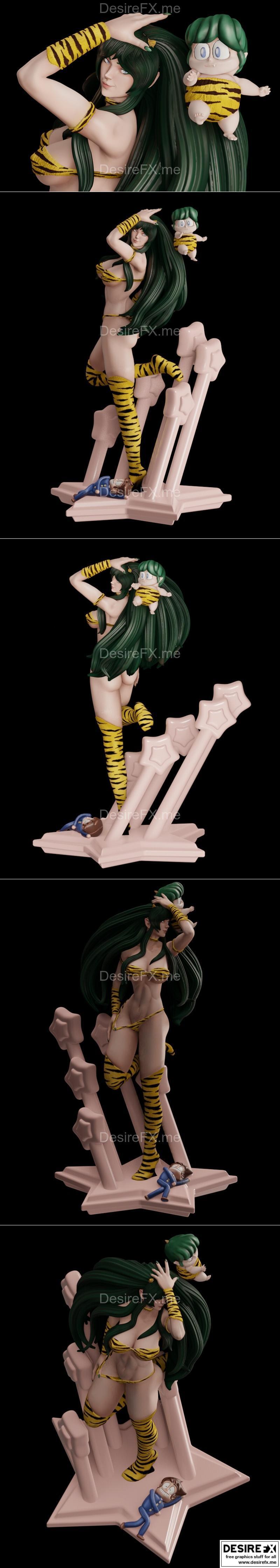 《新世纪福音战士 范马刃牙 3D打印模型》|Urusei Yatsura Lamu Lum Fanart – 3D Print Model STL
