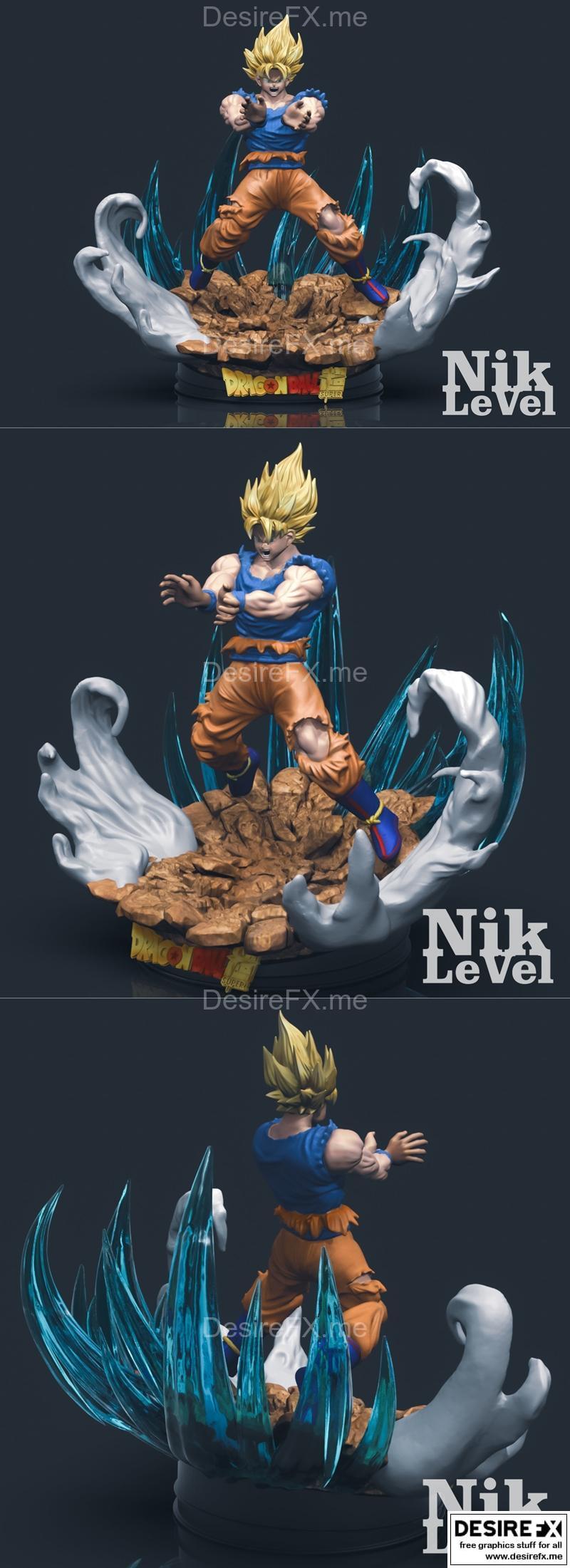 龙珠超赛亚人 3D打印模型|Son Goku Super Saiyan Dragon Ball – 3D Print Model STL