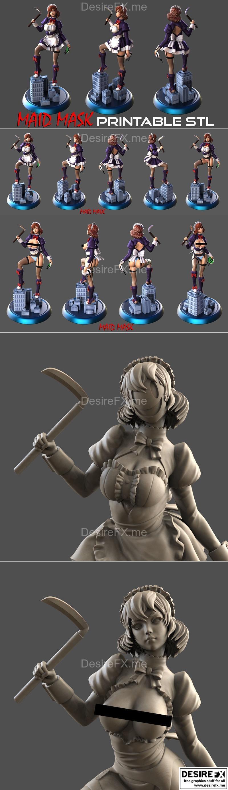 Maid Mask 3D打印模型|Maid Mask – 3D Print Model STL