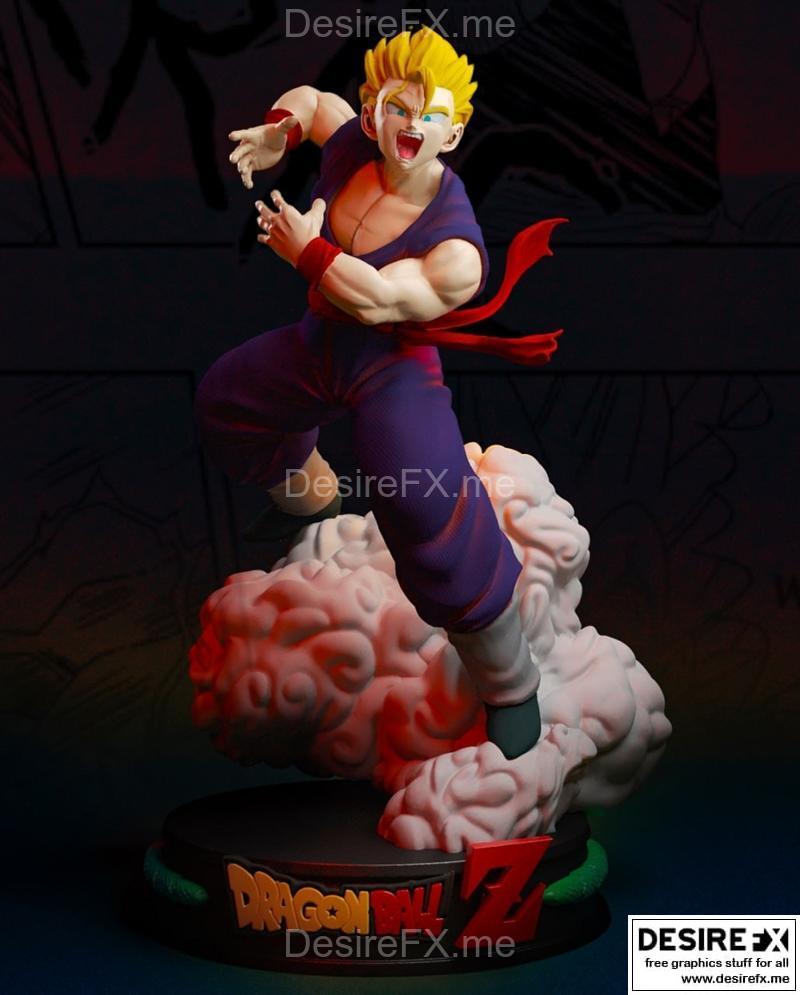 龙珠 - 悟空姿态2 - 3D打印模型|Dragon Ball – Gohan pose 2 – 3D Print Model STL