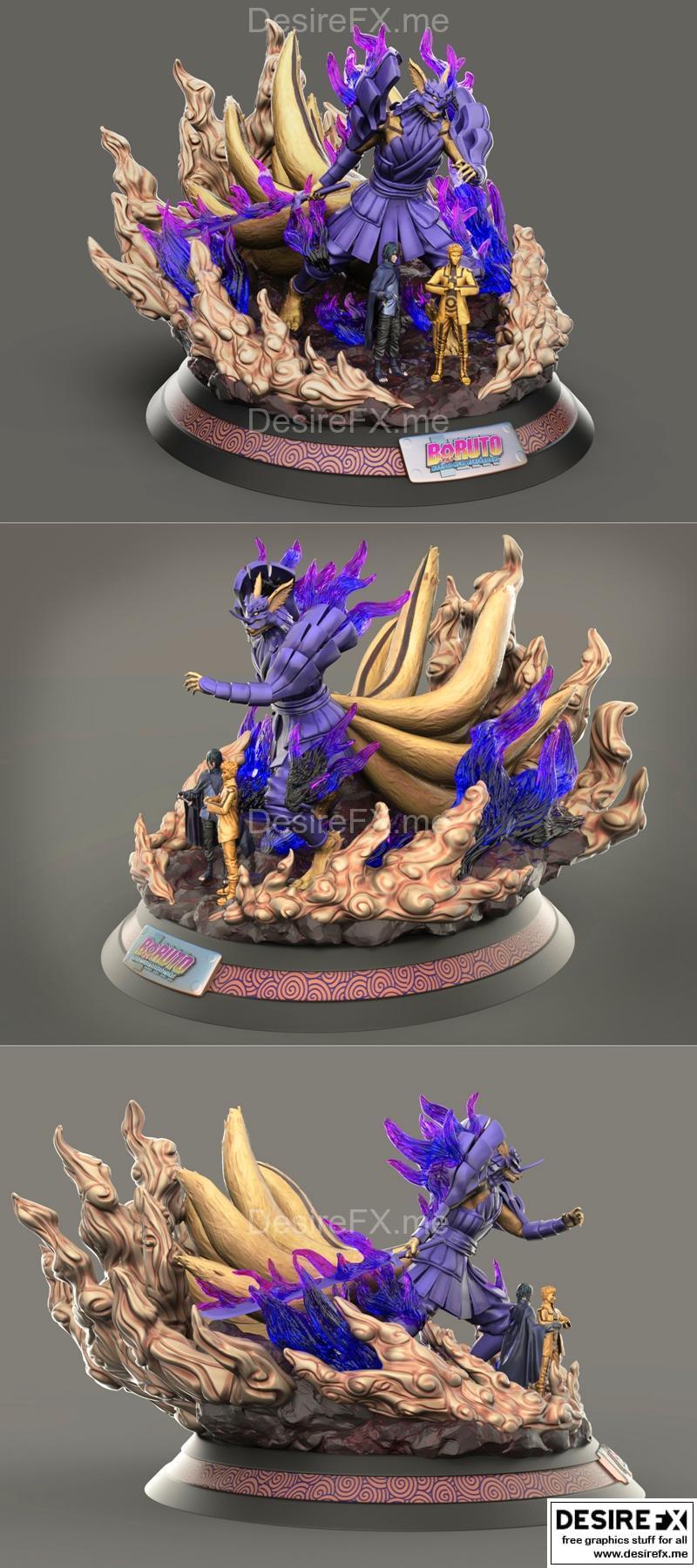 卡卡西、宇智波佐助3D打印模型|Kurama Susanoo Naruto Sasuke – 3D Print Model STL