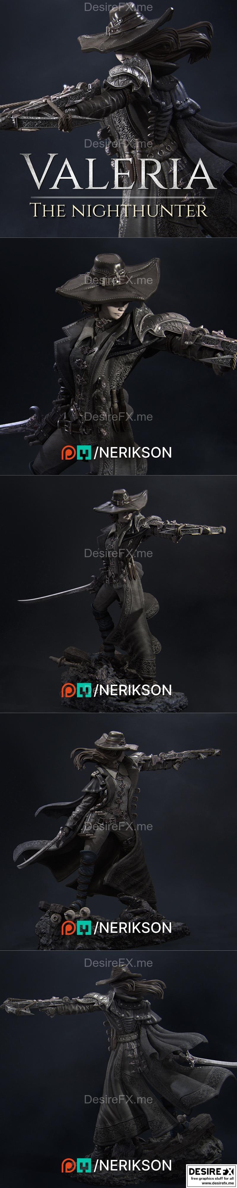 Nerikson 3D打印模型：Valeria角色造型套件|Nerikson – Valeria – 3D Print Model STL
