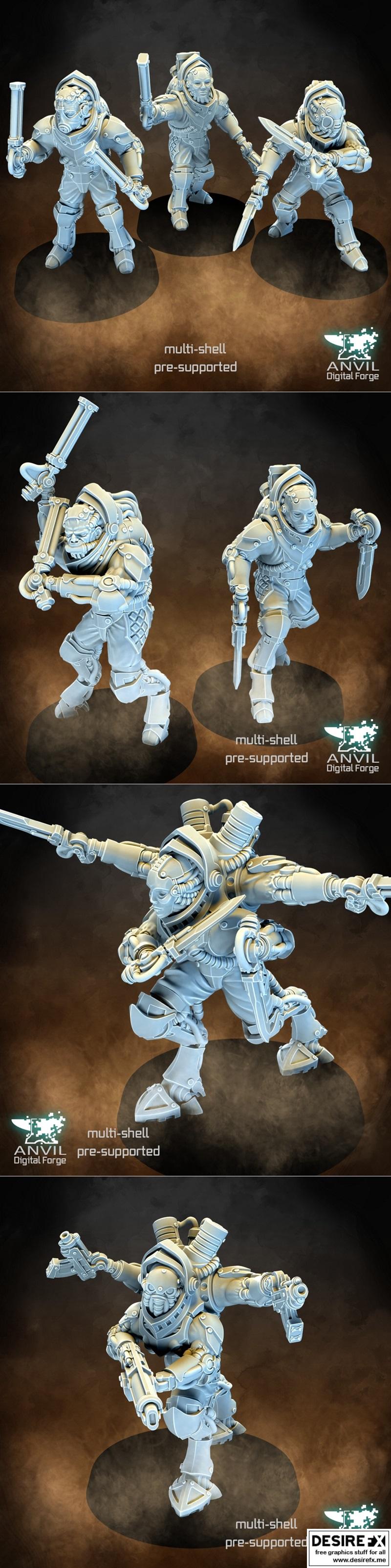 安维数字锻炉——哥特科技恐怖步兵模型（3D打印）|Anvil Digital Forge – Gothic Tech-Horror Infantry April 2023 – 3D Print Model STL