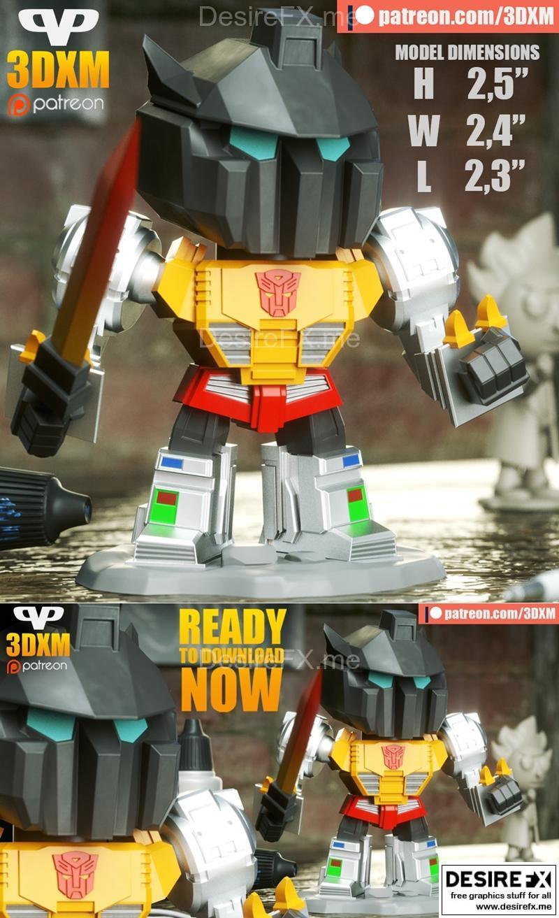 grimlock 可爱小模型 3D打印雕塑|Grimlock Chibi – 3D Print Model STL