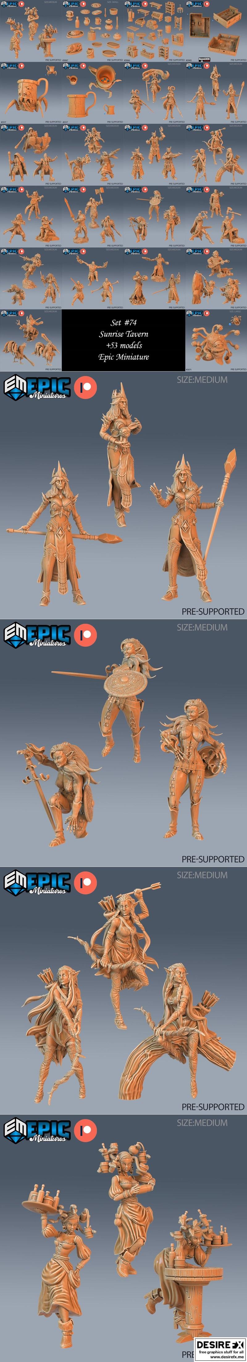 史诗迷你模型——晨曦酒馆——3D打印模型|Epic Miniatures – Sunrise Tavern – 3D Print Model STL