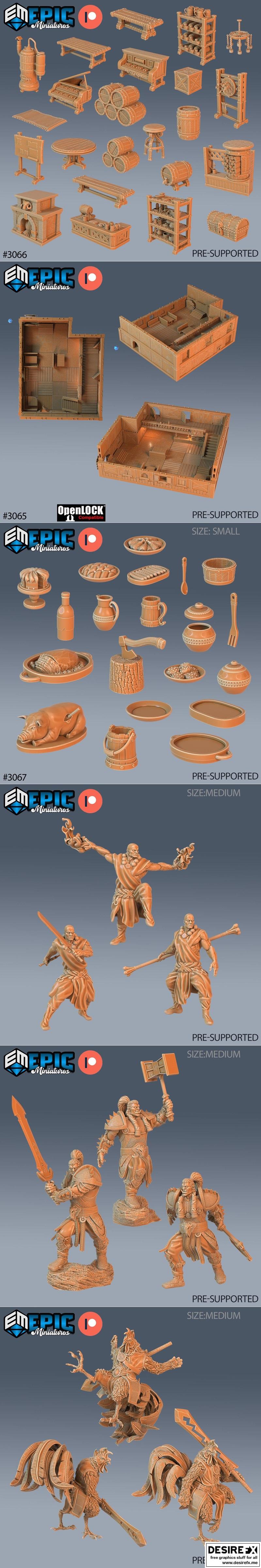 史诗迷你模型——晨曦酒馆——3D打印模型|Epic Miniatures – Sunrise Tavern – 3D Print Model STL