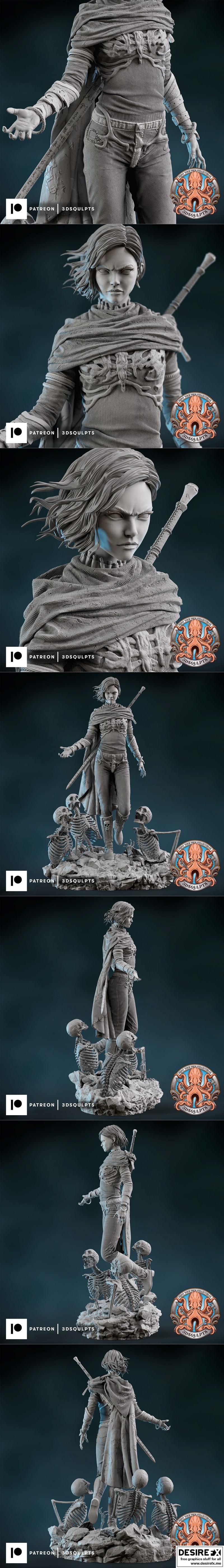 3dsqulpts 作品《Harrow the Ninth》角色3D打印模型|3dsqulpts – Harrow the Ninth – 3D Print Model STL