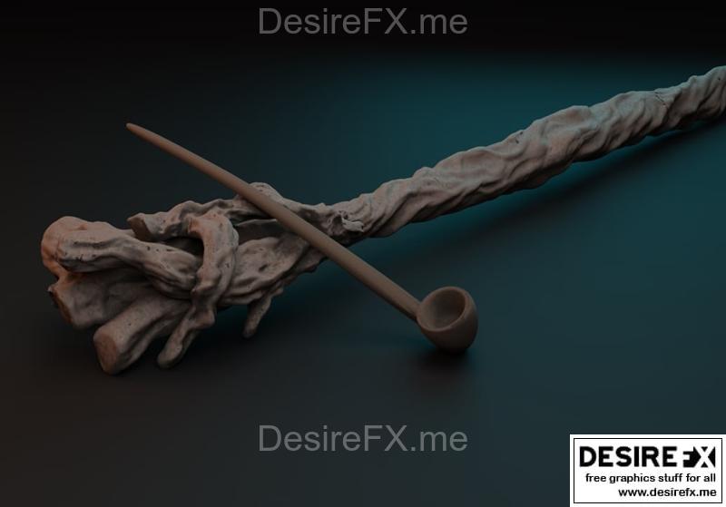 灰袍巫师手杖 - 3D打印模型|Gandalf The Grey Staff – 3D Print Model STL