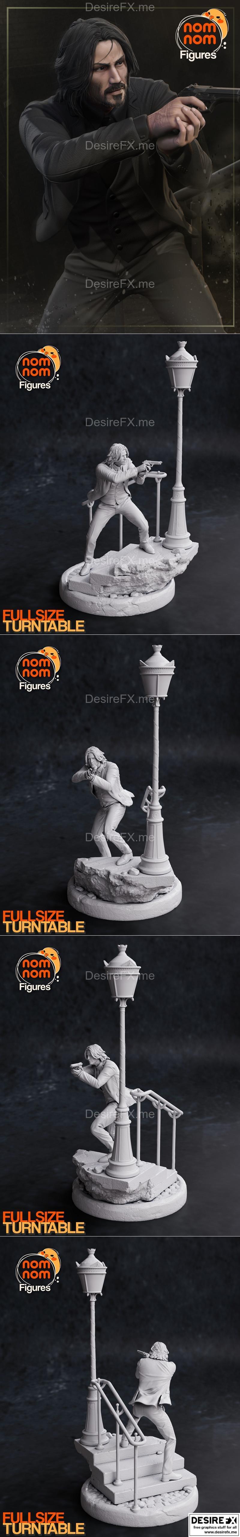 约翰威克 3D打印模型|Nomnom Figures – John Wick – 3D Print Model STL
