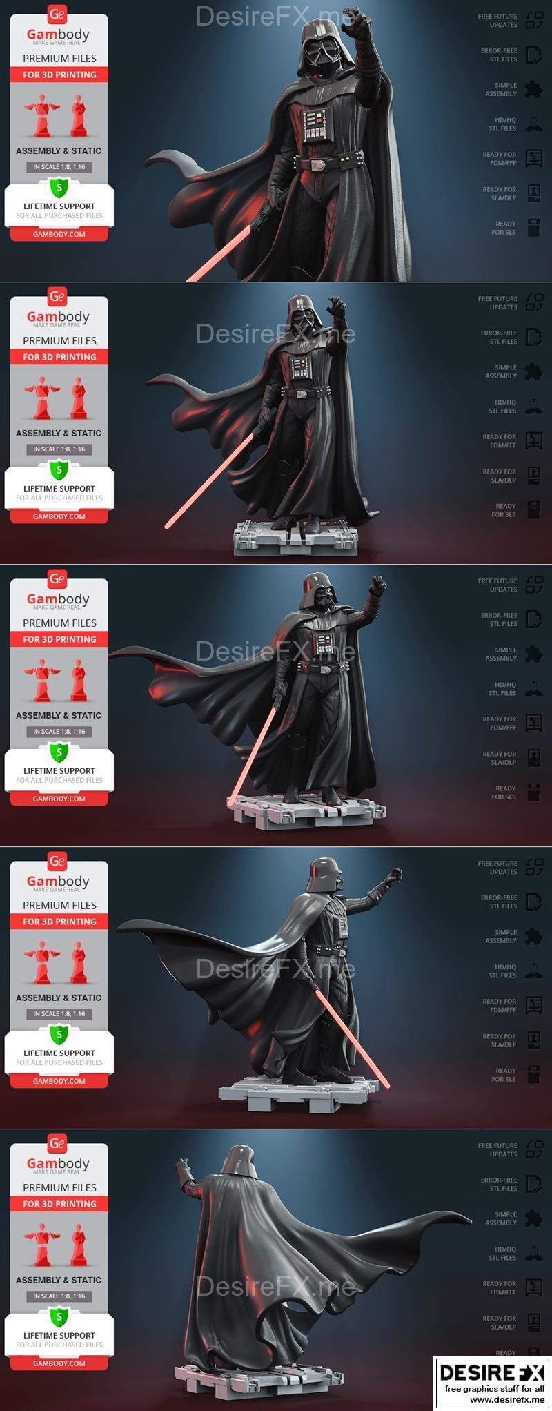 Gambody - 乐高达斯维达 - 3D打印模型|Gambody – Lord Darth Vader – 3D Print Model STL