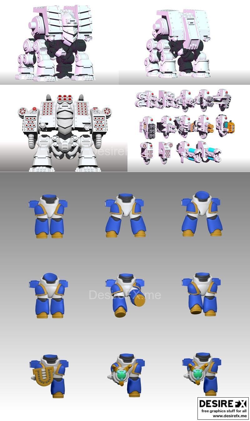 Happy Duck 3D打印模型：Canterfairum dreadpony及前部扩展配件|Happy Duck 3D – Canterfairum Dreadpony and Extra Fronts Pack – 3D Print Model STL