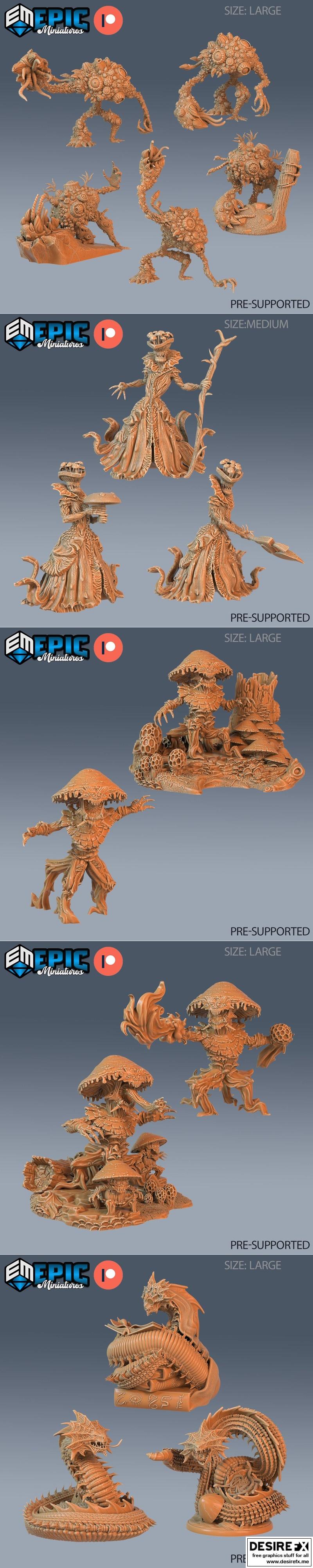 永恒真菌 3D打印模型|Epic Miniatures – Eternal Fungi – 3D Print Model STL
