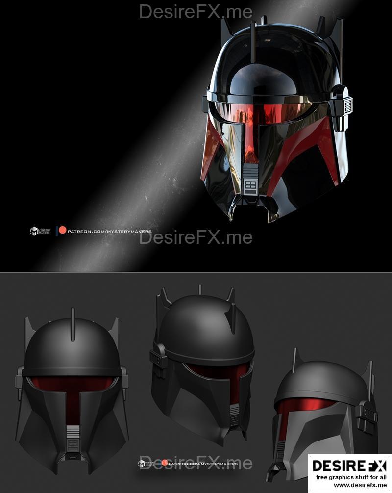 莫菲·吉多曼达洛人头盔 - 3D打印模型|Moff Gideon Mandalorian helmet – 3D Print Model STL