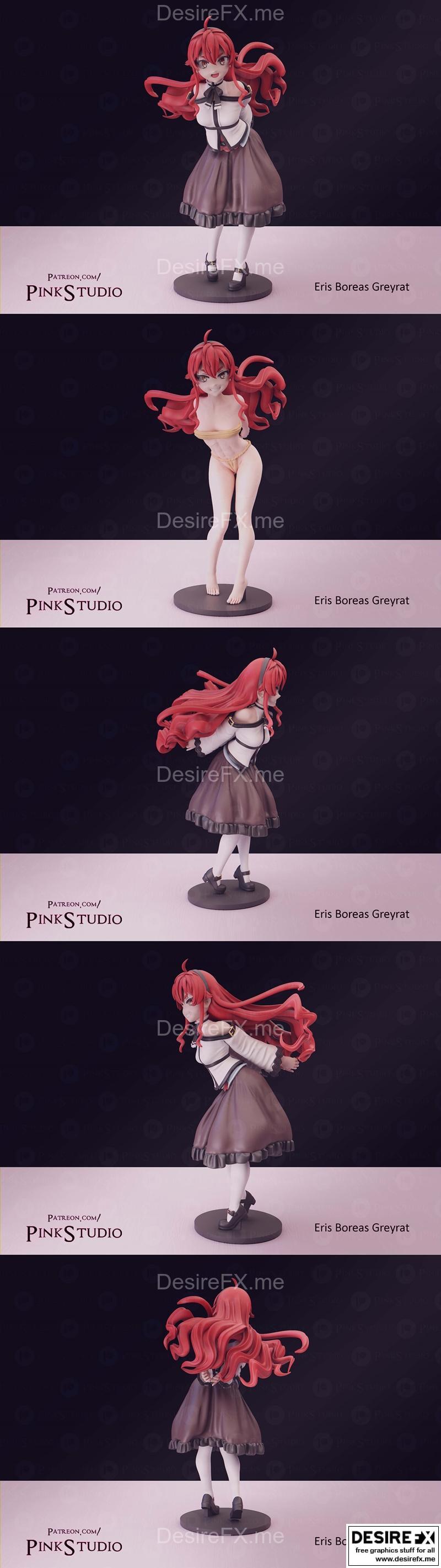 Pink Studio旗下作品《Mushoko Tensei》中的角色Greyrat 3D打印模型|Pink Studio – Eris Boreas Greyrat – Mushoko Tensei – 3D Print Model STL