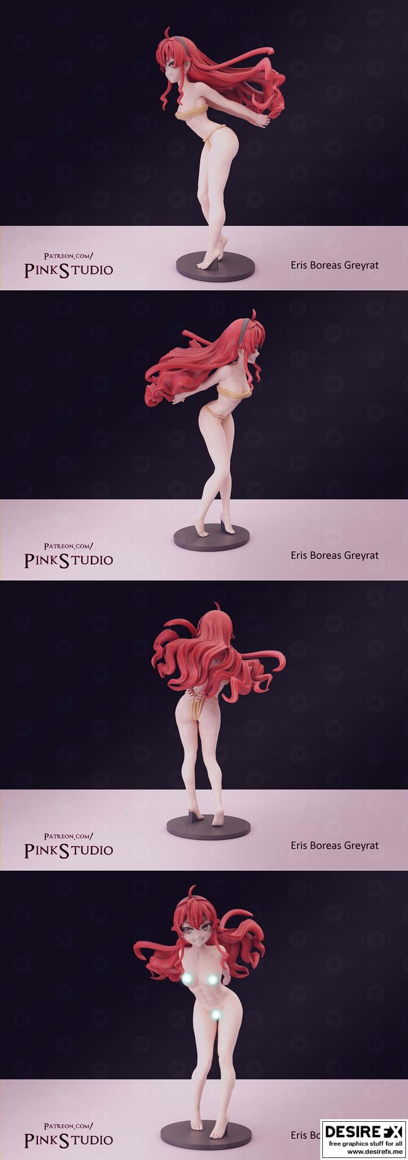 Pink Studio旗下作品《Mushoko Tensei》中的角色Greyrat 3D打印模型|Pink Studio – Eris Boreas Greyrat – Mushoko Tensei – 3D Print Model STL