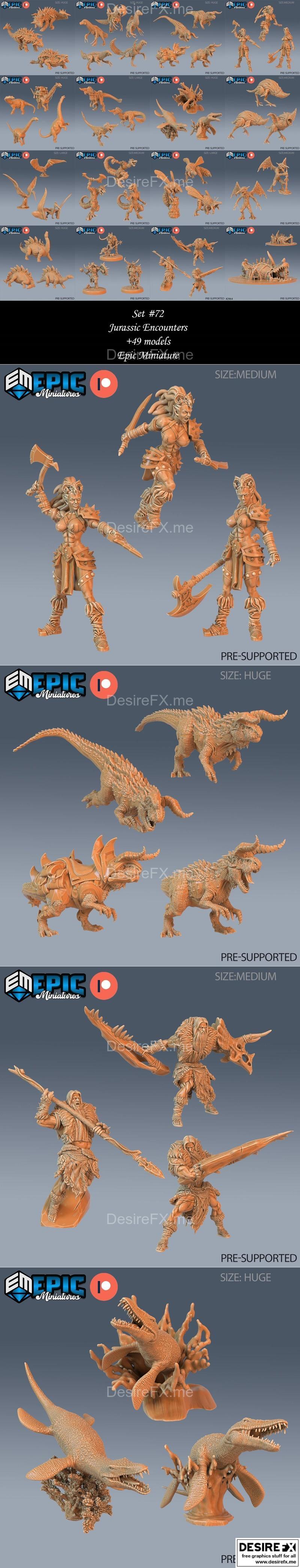 侏罗纪邂逅 3D打印模型|Epic Miniatures – Jurassic Encounters – 3D Print Model STL