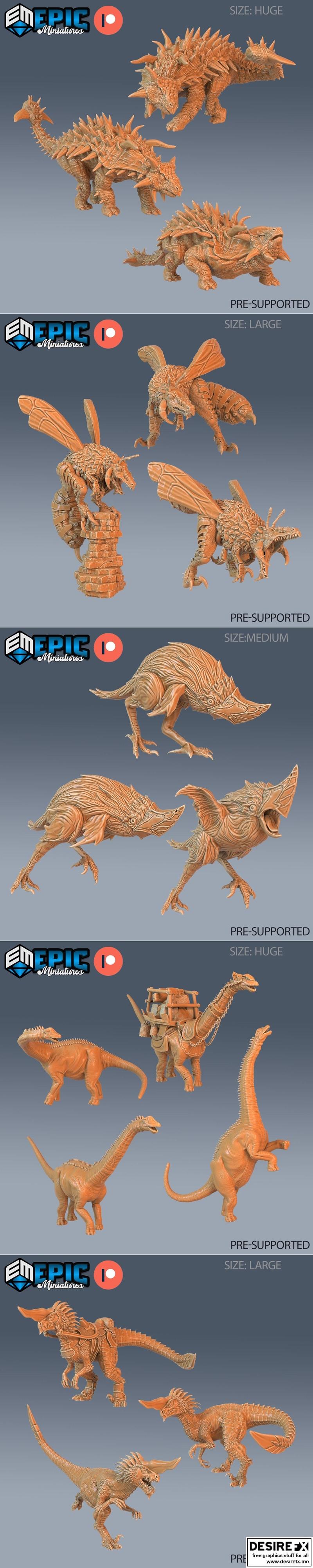 侏罗纪邂逅 3D打印模型|Epic Miniatures – Jurassic Encounters – 3D Print Model STL
