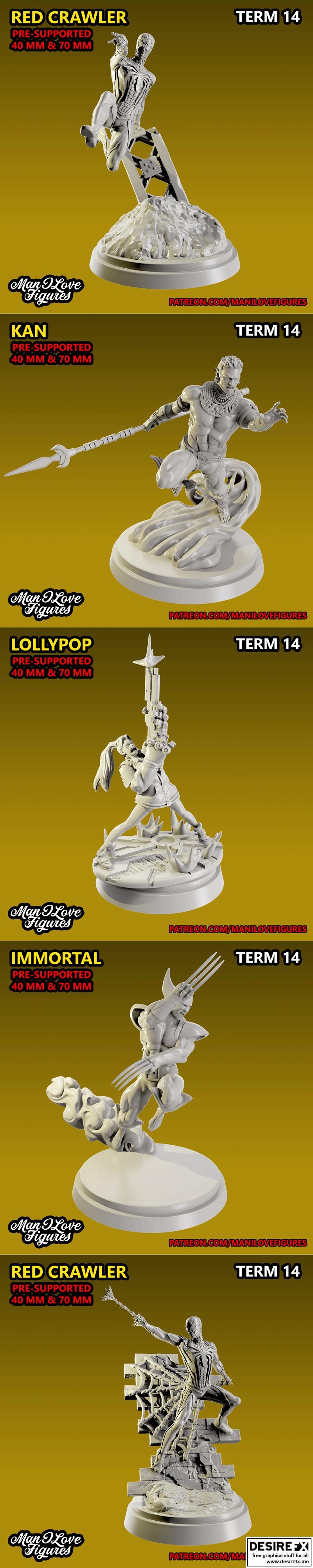 我爱的造型——Term 14 3D打印模型|Man I Love Figures – Term 14 – 3D Print Model STL