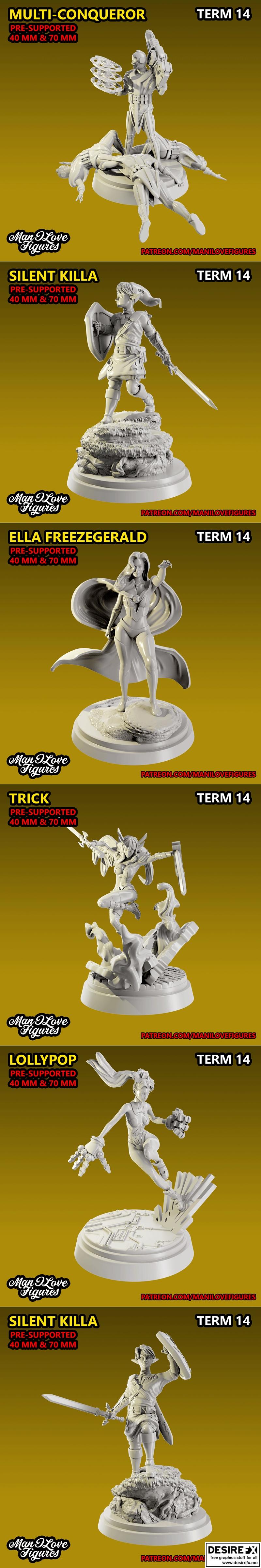 我爱的造型——Term 14 3D打印模型|Man I Love Figures – Term 14 – 3D Print Model STL