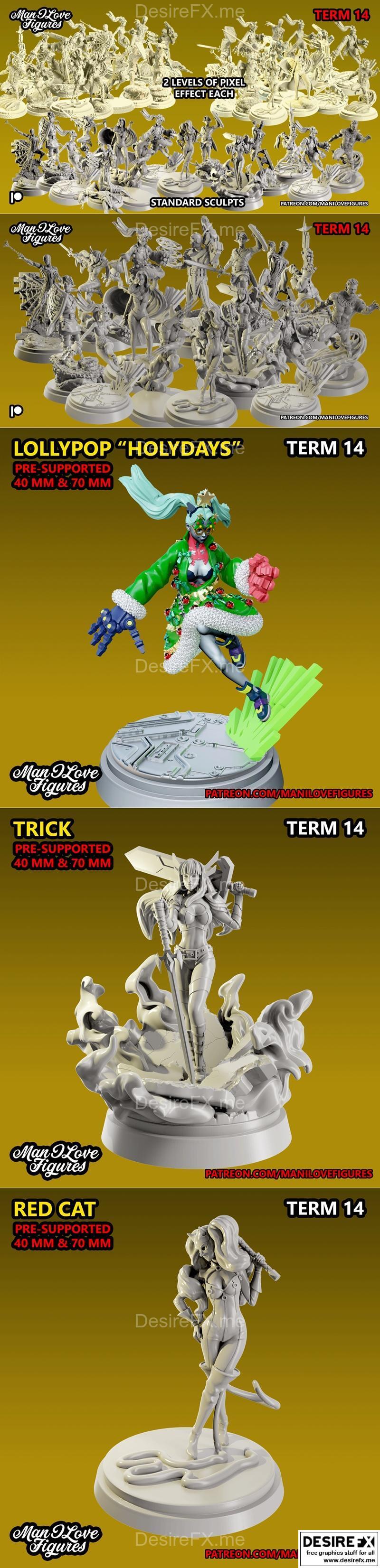 我爱的造型——Term 14 3D打印模型|Man I Love Figures – Term 14 – 3D Print Model STL