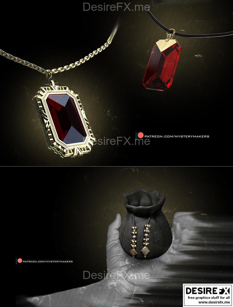 沙男——梦之红宝石与沙囊——3D打印模型|Sandman – dream ruby and Pouch of sand – candy bowl – 3D Print Model STL