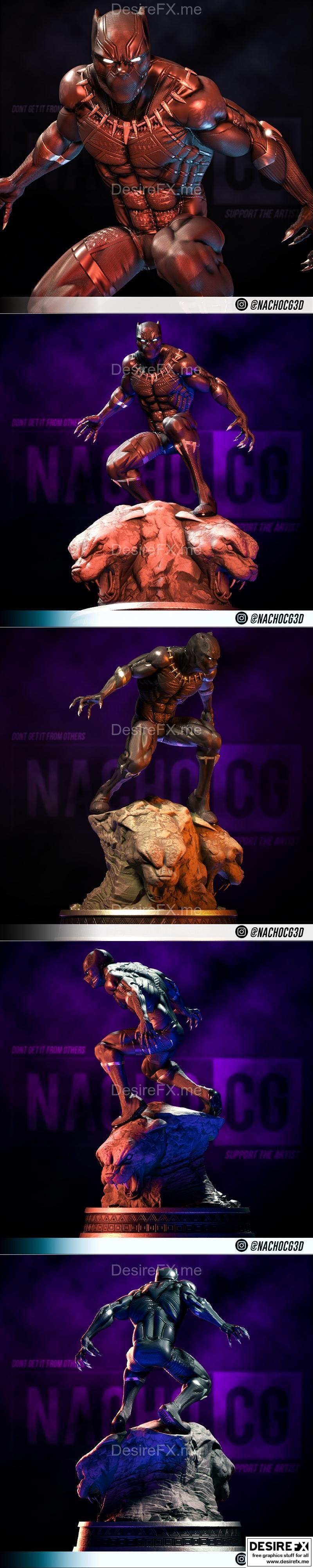 黑豹粉丝艺术3D打印模型|Black Panther Fan Art – 3D Print Model STL