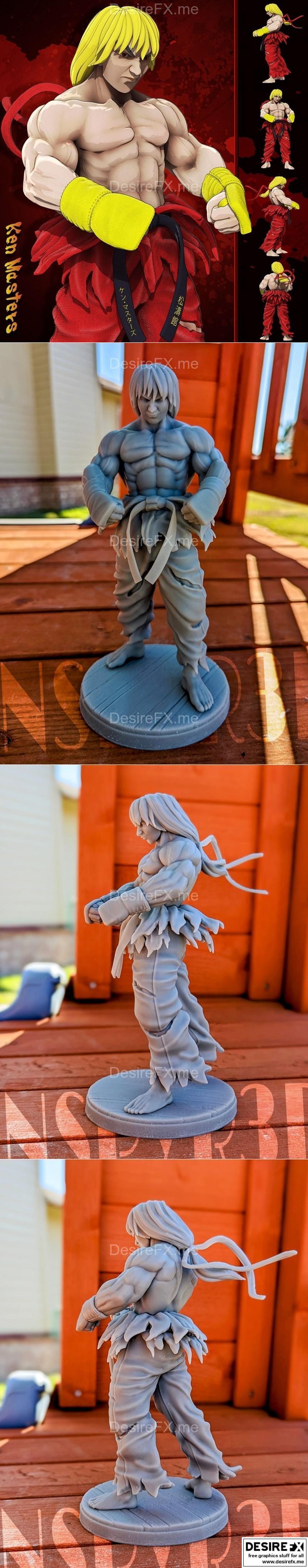 肯 - 动漫游戏角色3D打印模型|Ken – 3D Print Model STL