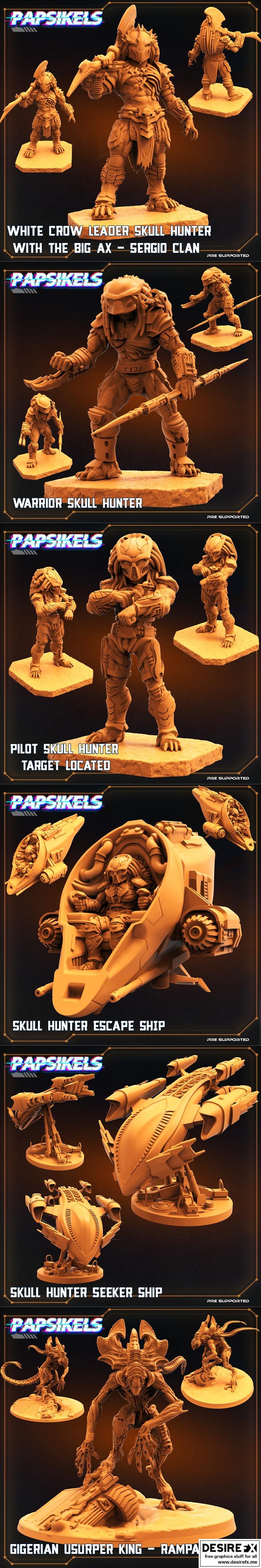 Papsikels Miniatures – Skull Hunters 4 – May 2022 – 3D Print Model STL