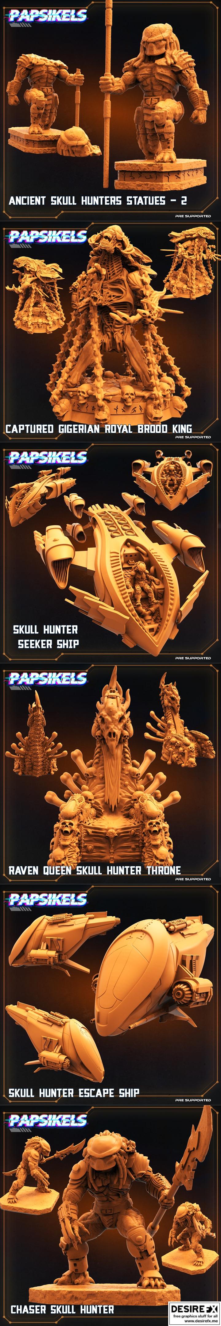 Papsikels Miniatures – Skull Hunters 4 – May 2022 – 3D Print Model STL