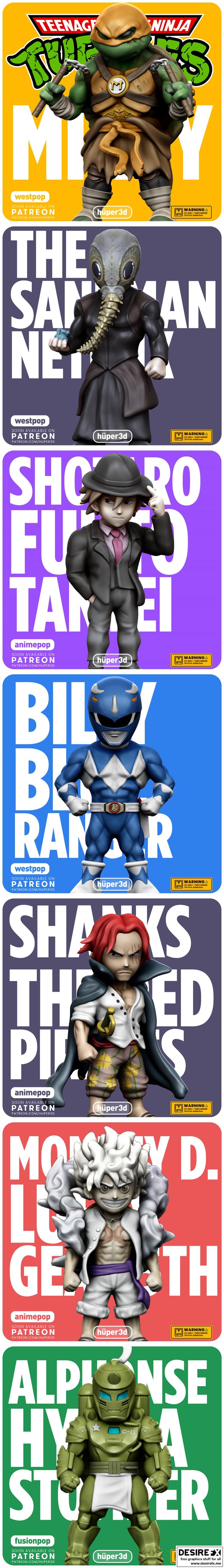 Huper3D 九月2022作品：3D打印模型STL|Huper3D September 2022 – 3D Print Model STL