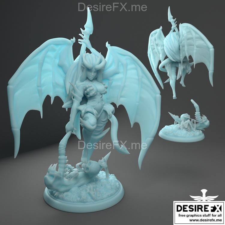 死亡之镰女妖 3D打印模型|Death-scythe Succubus – 3D Print Model STL