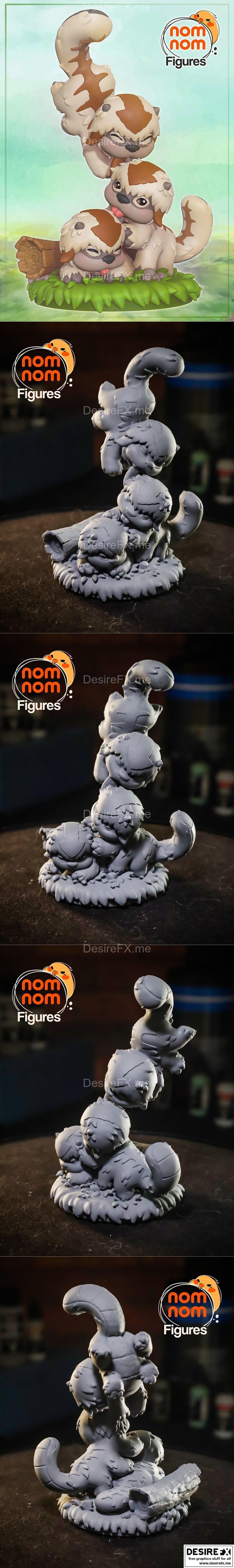 3D打印模型：宝可梦小精灵天空兽（天空暴龙）|Nomnom Figures – Chibi Baby Skybison – Avatar – 3D Print Model STL